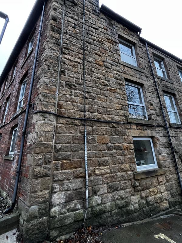 Before: Yorkshire stone wall repointing, Otley
